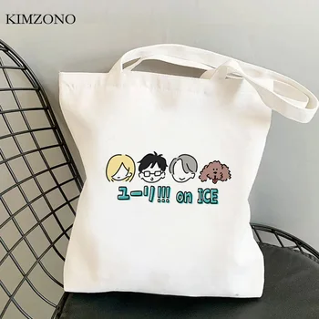 Хозяйственная сумка Yuri on Ice bolsa shopper eco grocery bag tote bolsas многоразового использования на заказ